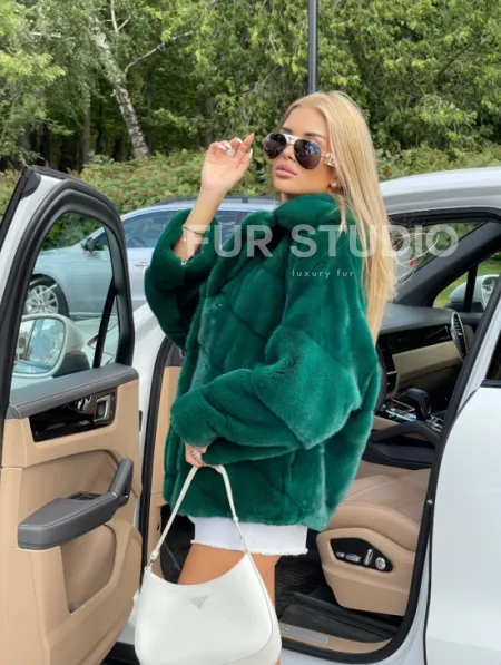 Автоледи из меха норки NAFA - изумруд - фото 2