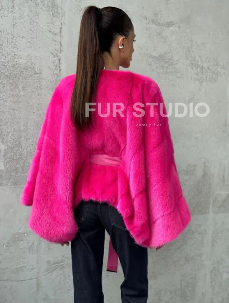 Короткая шуба из меха норки - фото 4