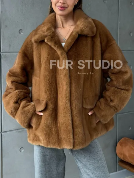 Женская норковая куртка - фото 4