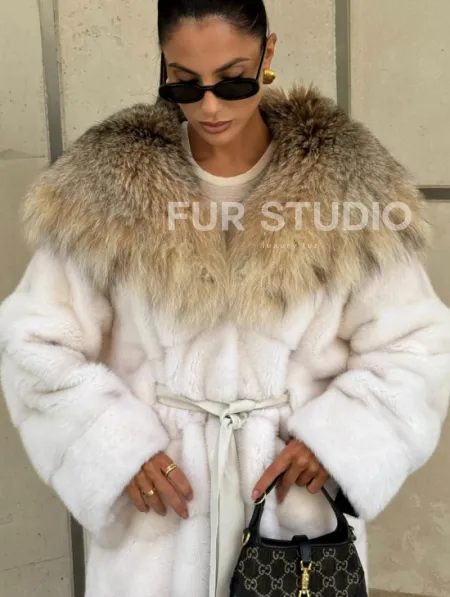 Норка кимоно с капюшоном рысь - фото 2