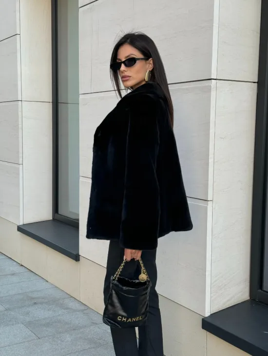 Шуба норковая SAGA FURS  пиджак автоледи - английский воротник - фото 6