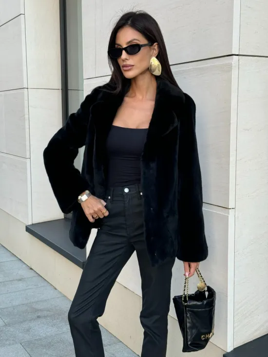 Шуба норковая SAGA FURS  пиджак автоледи - английский воротник - фото 3