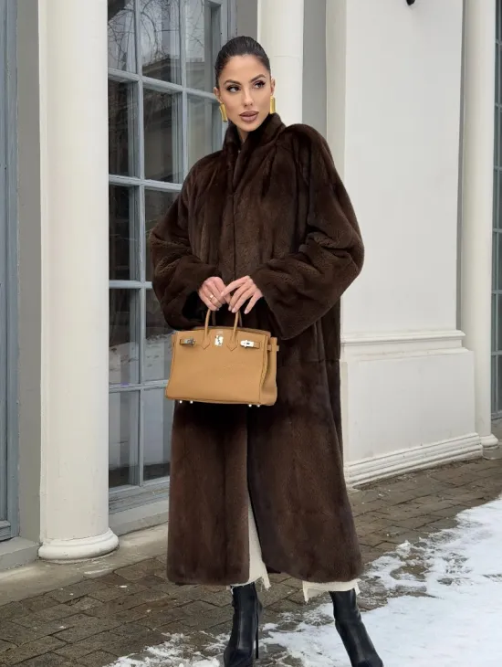 Норковая шуба из скандинавской аукционной норки PREMIUM COLLECTION - фото 11