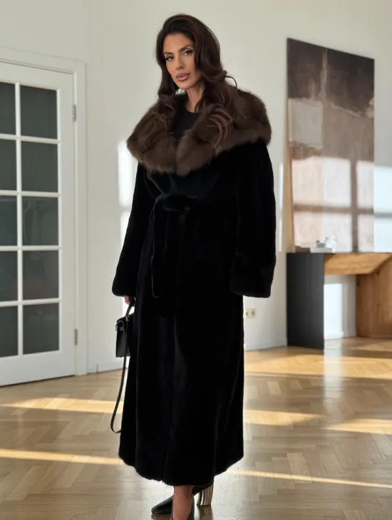 Шуба из меха норки BLACKGLAMA - фото 8