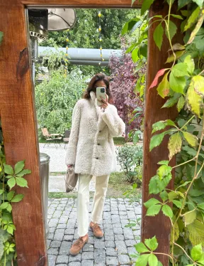 Женская дубленка - мех тиградо - фото 1