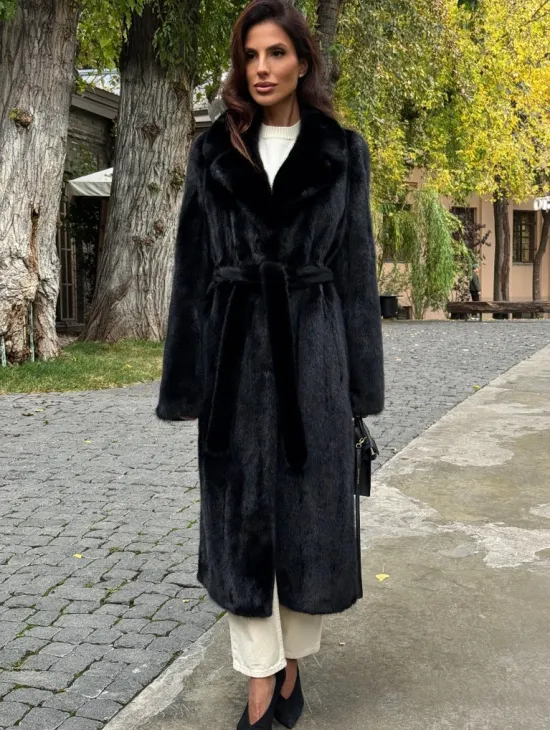 Черная норковая шуба - фото 4