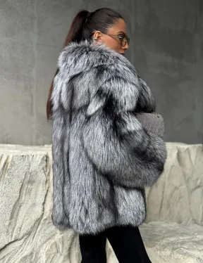 Полушубок из чернобурки - фото 6