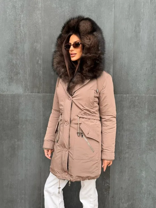 Пуховик с капюшоном - финский песец - фото 6