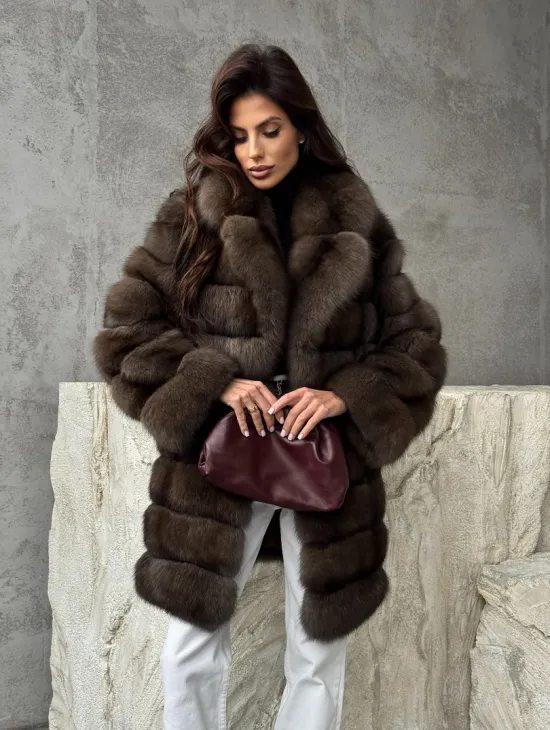 Женская шуба из соболя - фото 8