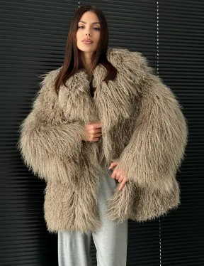 Полушубок из ламы - фото 0