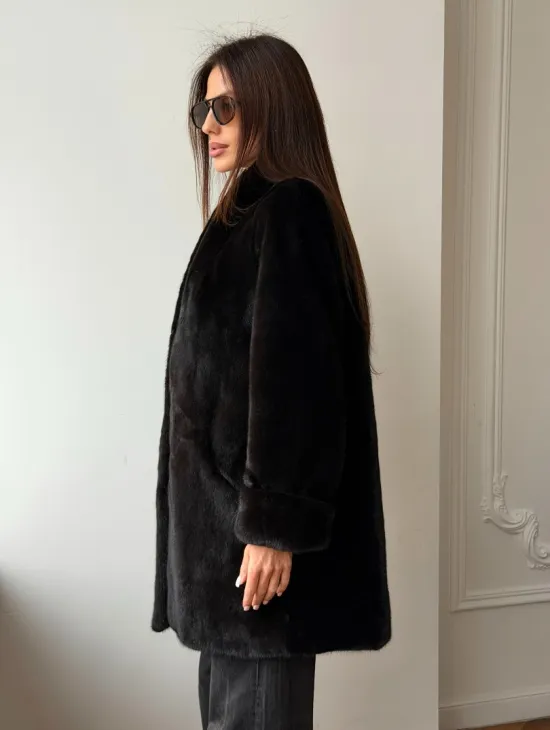 Жакет из аукционной норки Kopenhagen Fur - Dark brown - фото 8