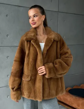 Женская норковая куртка - фото 10