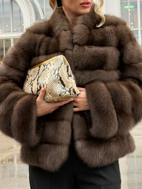 Меховой жакет из куницы - фото 5