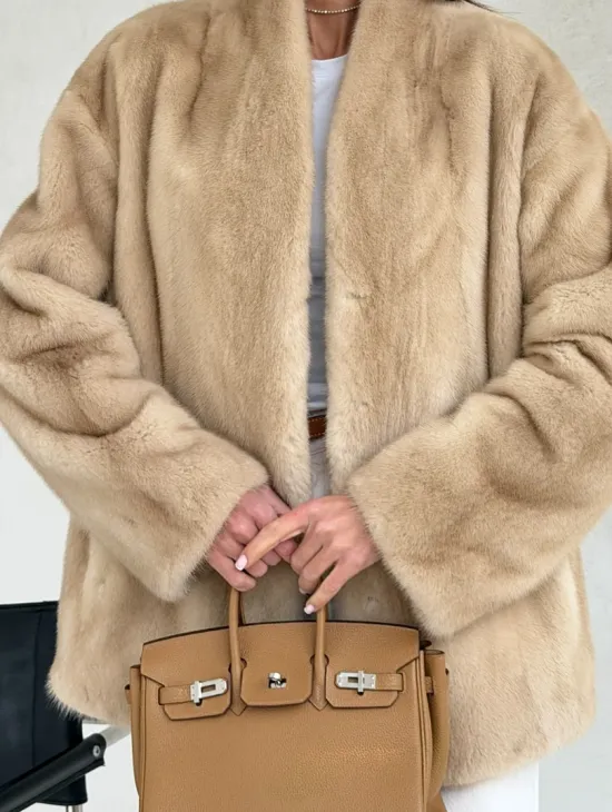 Жакет из натурального меха норки - Palomino - фото 1