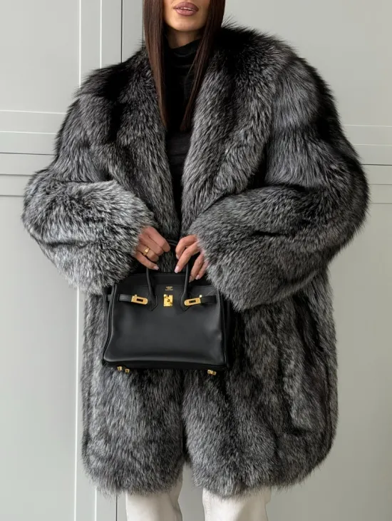 Шикарная шуба из чернобурки - фото 2